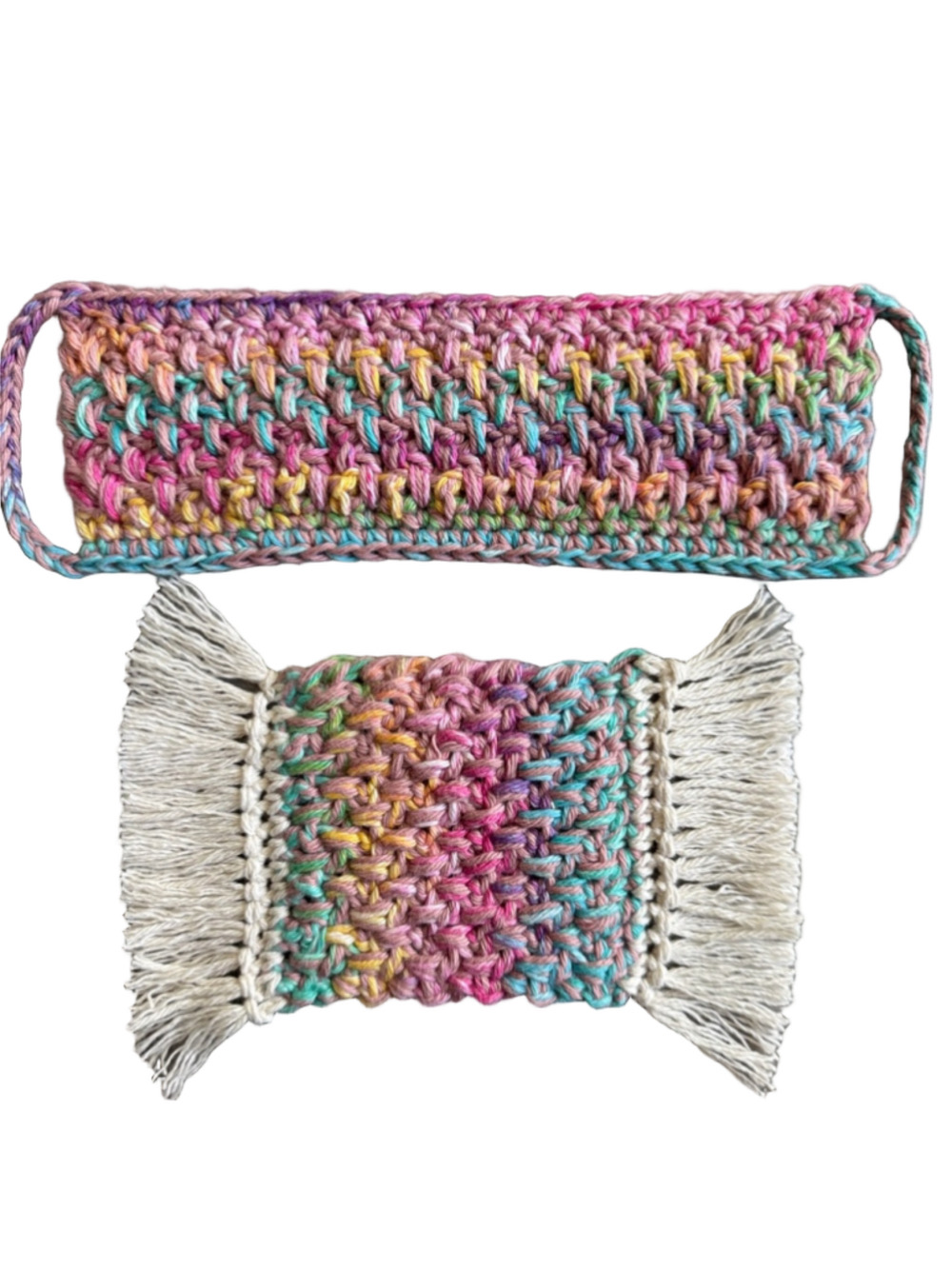 Crochet Mug Cozy and Coaster Mug Rug Set - 100% Cotton Great Gift! - Picture 4 of 9